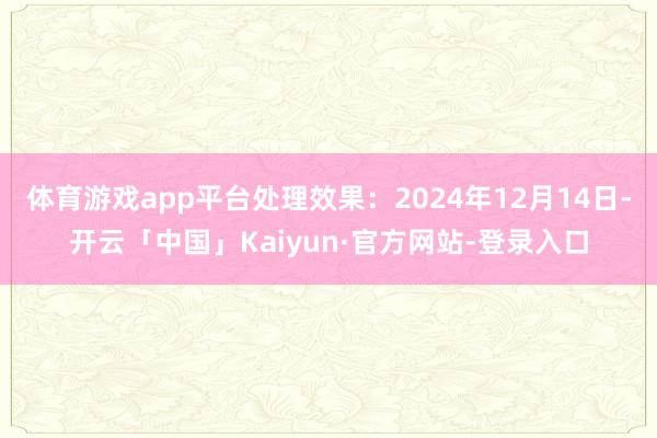 体育游戏app平台处理效果：2024年12月14日-开云「中国」Kaiyun·官方网站-登录入口