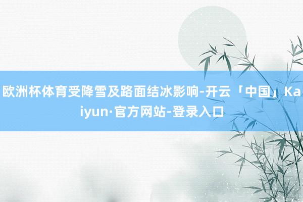 欧洲杯体育受降雪及路面结冰影响-开云「中国」Kaiyun·官方网站-登录入口
