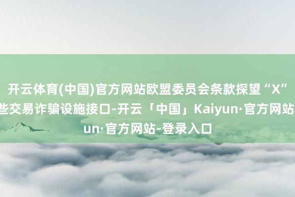开云体育(中国)官方网站欧盟委员会条款探望“X”平台的某些交易诈骗设施接口-开云「中国」Kaiyun·官方网站-登录入口