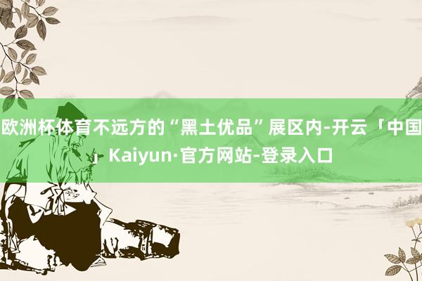 欧洲杯体育不远方的“黑土优品”展区内-开云「中国」Kaiyun·官方网站-登录入口