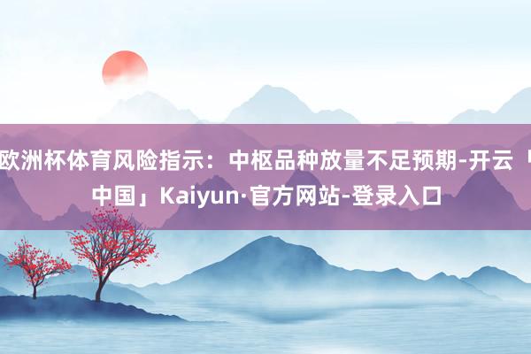 欧洲杯体育风险指示：中枢品种放量不足预期-开云「中国」Kaiyun·官方网站-登录入口
