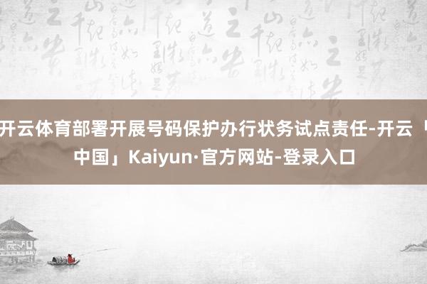开云体育部署开展号码保护办行状务试点责任-开云「中国」Kaiyun·官方网站-登录入口